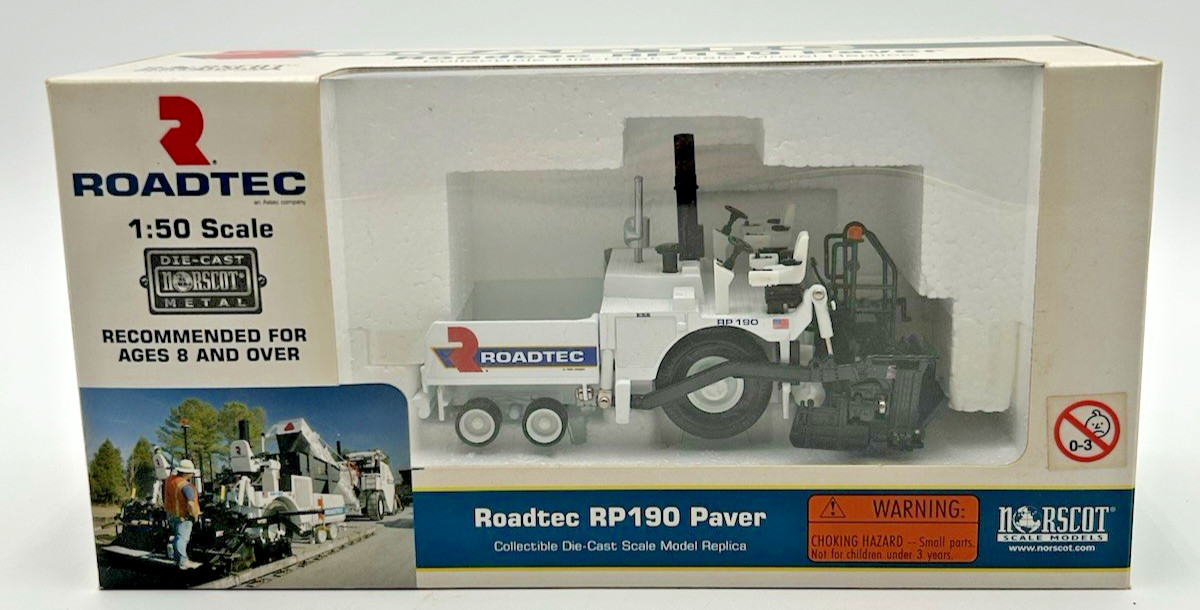 Norscot Roadtec RP190 Diecast Paver 1:50 Sealed Box Moving Parts Realist Replica