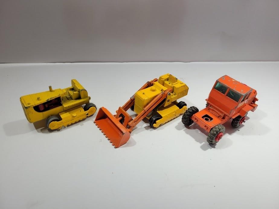 Vintage Matchbox King Size Construction Lot 3pc Caterpillar Hatra Toy