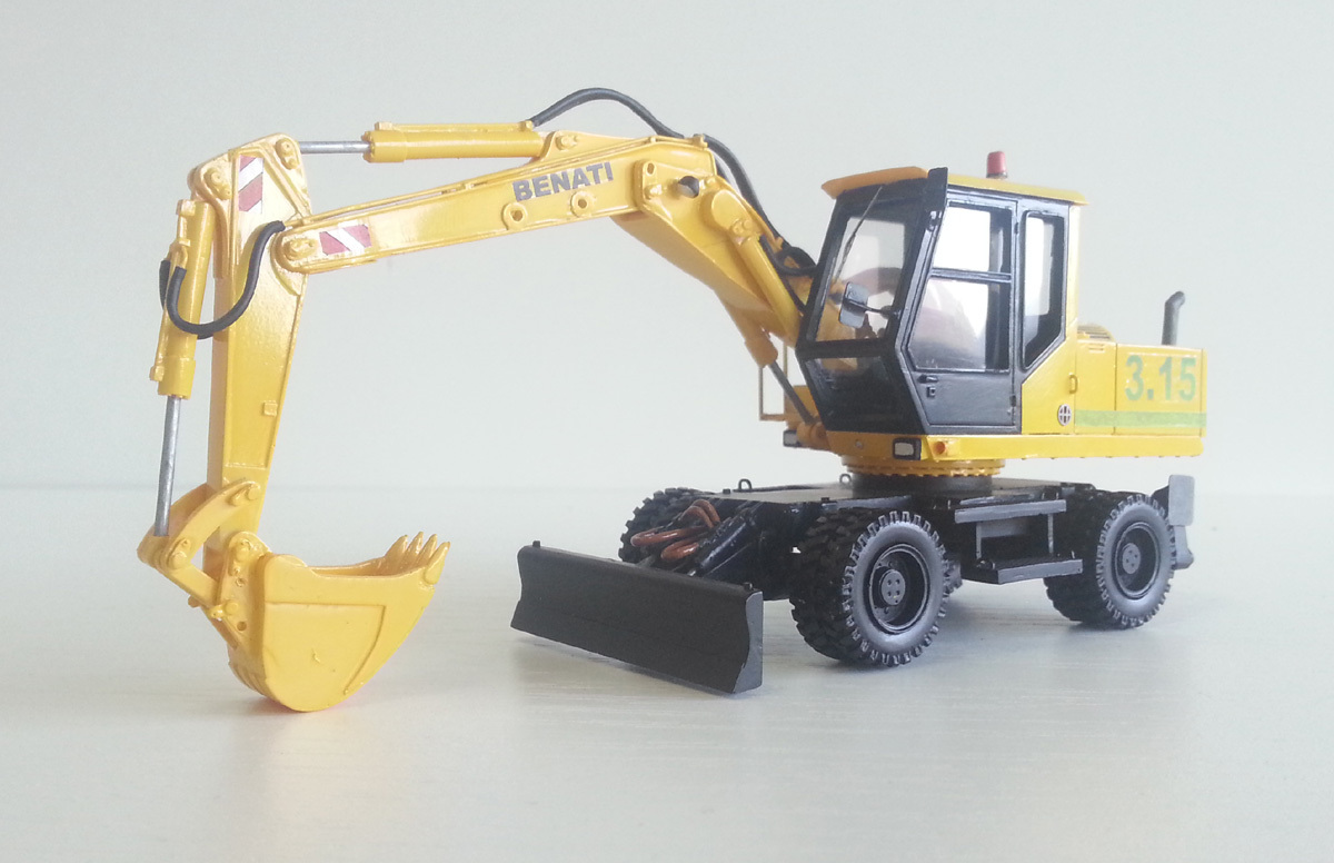 1/50 Excavator Benati 3.15 wheels – High Quality Resin KIT by Fankit Models