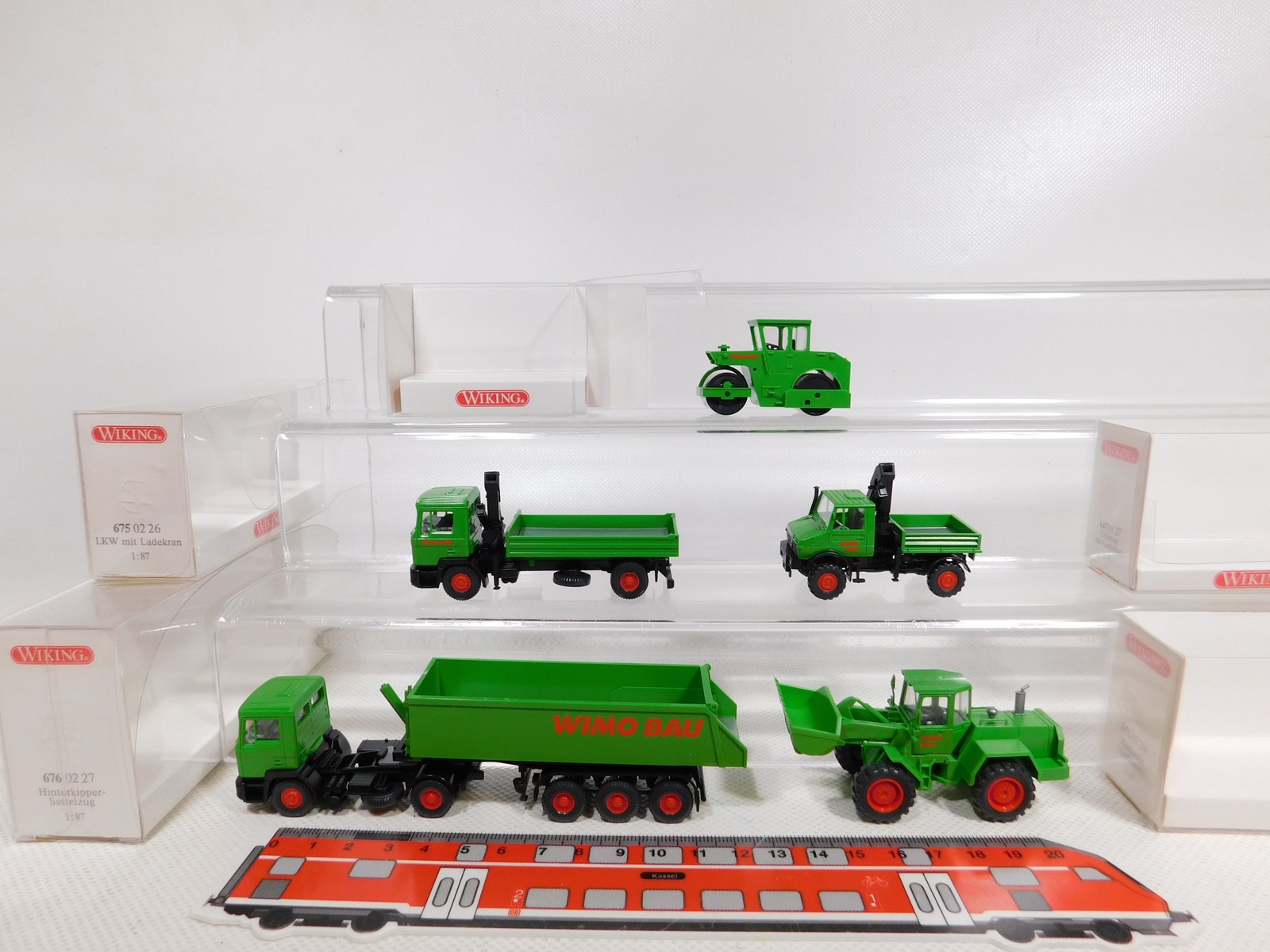 5x Wiking H0 1:87 Truck etc Man MB Unimog Liebherr Wimo Building Mint + Box #