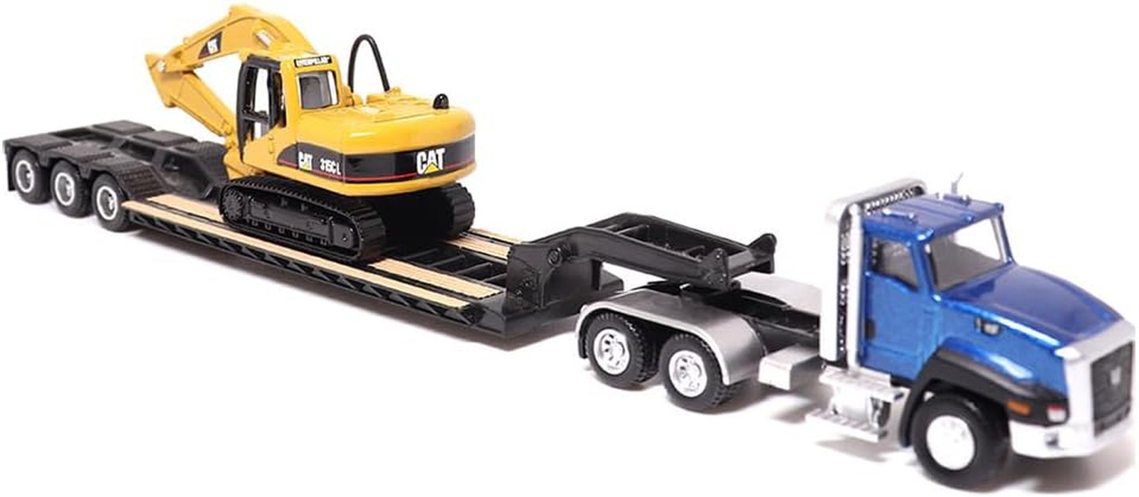 | 1:87 Scale Cat CT660 Day Cab Tractor with Lowboy Trailer and Cat 315C L Hydrau