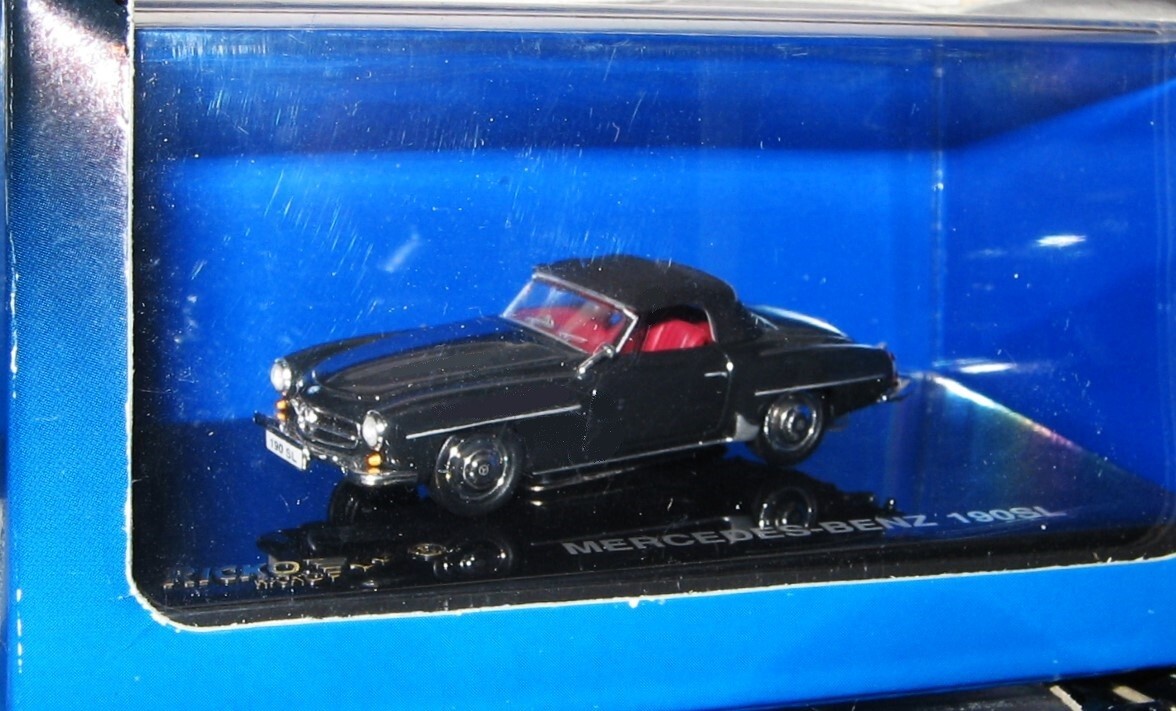 Ricko 38593 Mercedes-Benz 190SL Sports Car – Black – Top Up 1/87 (plastic) MIB