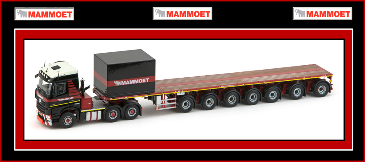 1 50 MAMMOET MB AROCS STREAMSPACE 6X4 + 7 AXLE BALLAST TRAILER