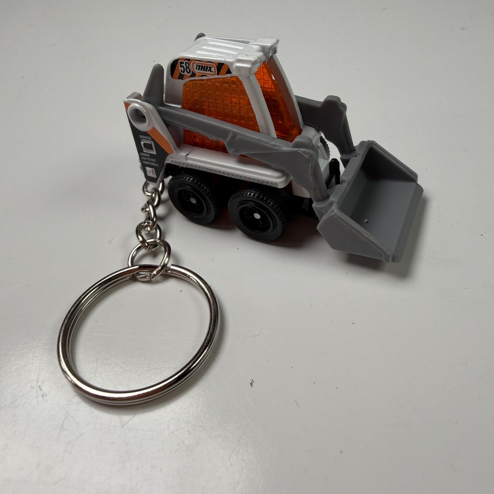 Matchbox Skid Steer Loader Keychain Custom Diecast Construction Vehicle