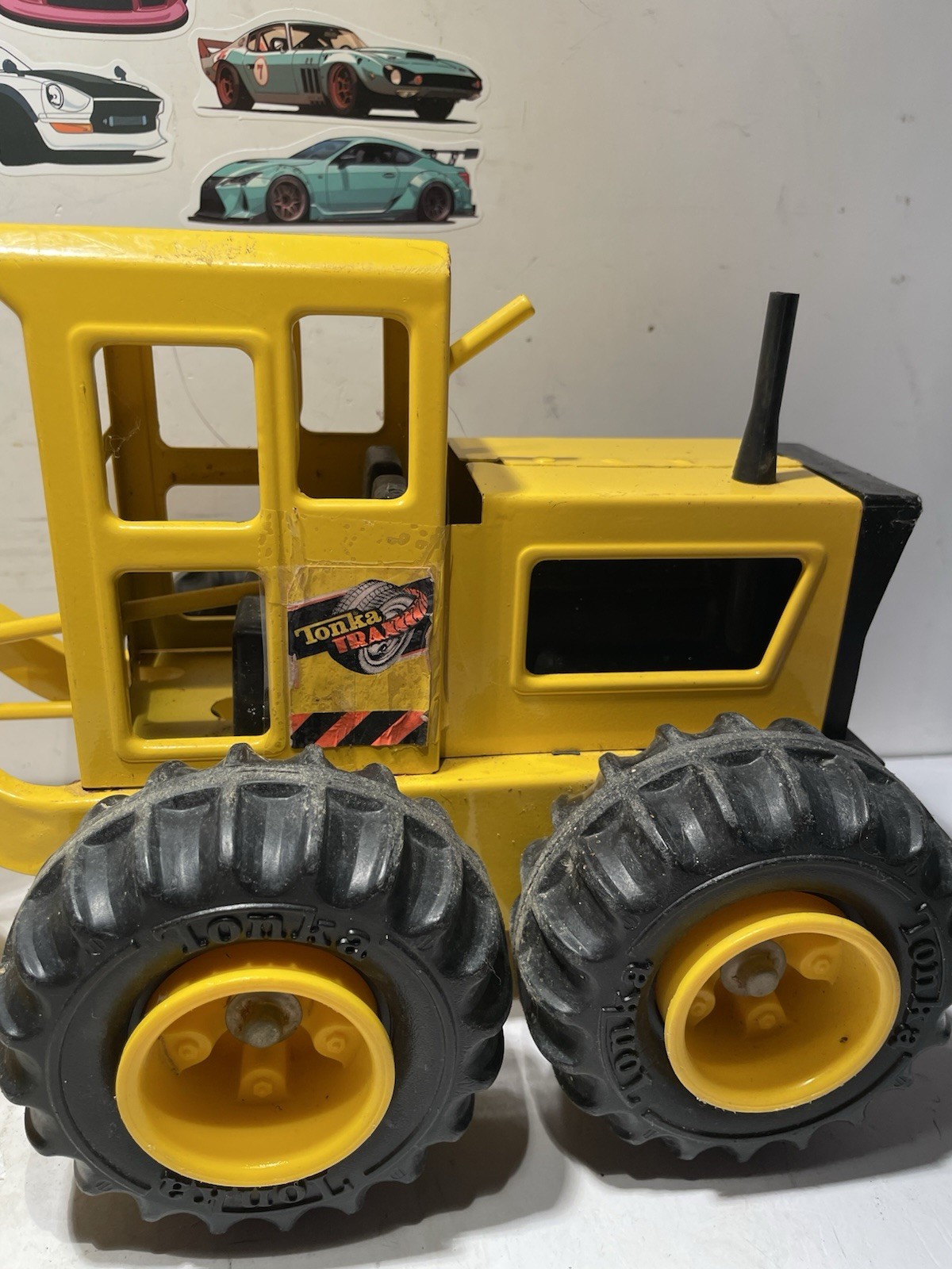 Vtg Tonka Road Grader Pressed Steel # 16180 1970s Yellow 17” Long Steerable V