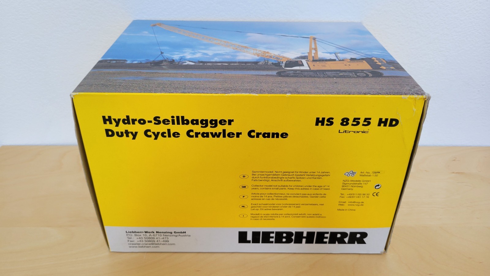 1/50 NZG 728/04 Liebherr HS 855 HD Dragline Crane (Weldex)