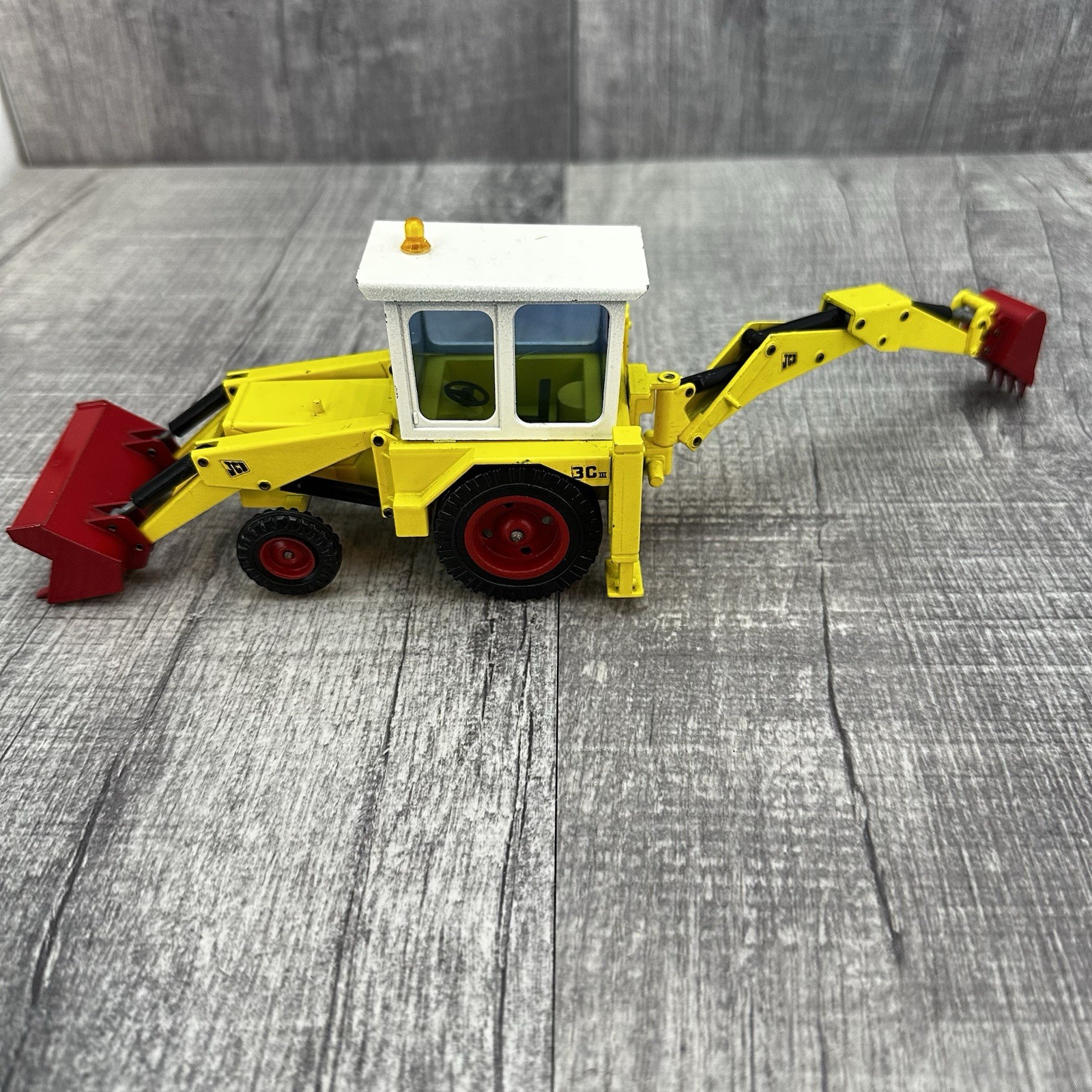 NZG JCB 3C III Backhoe Loader No 150 Diecast Model West Germany VTG 1:50 Scale