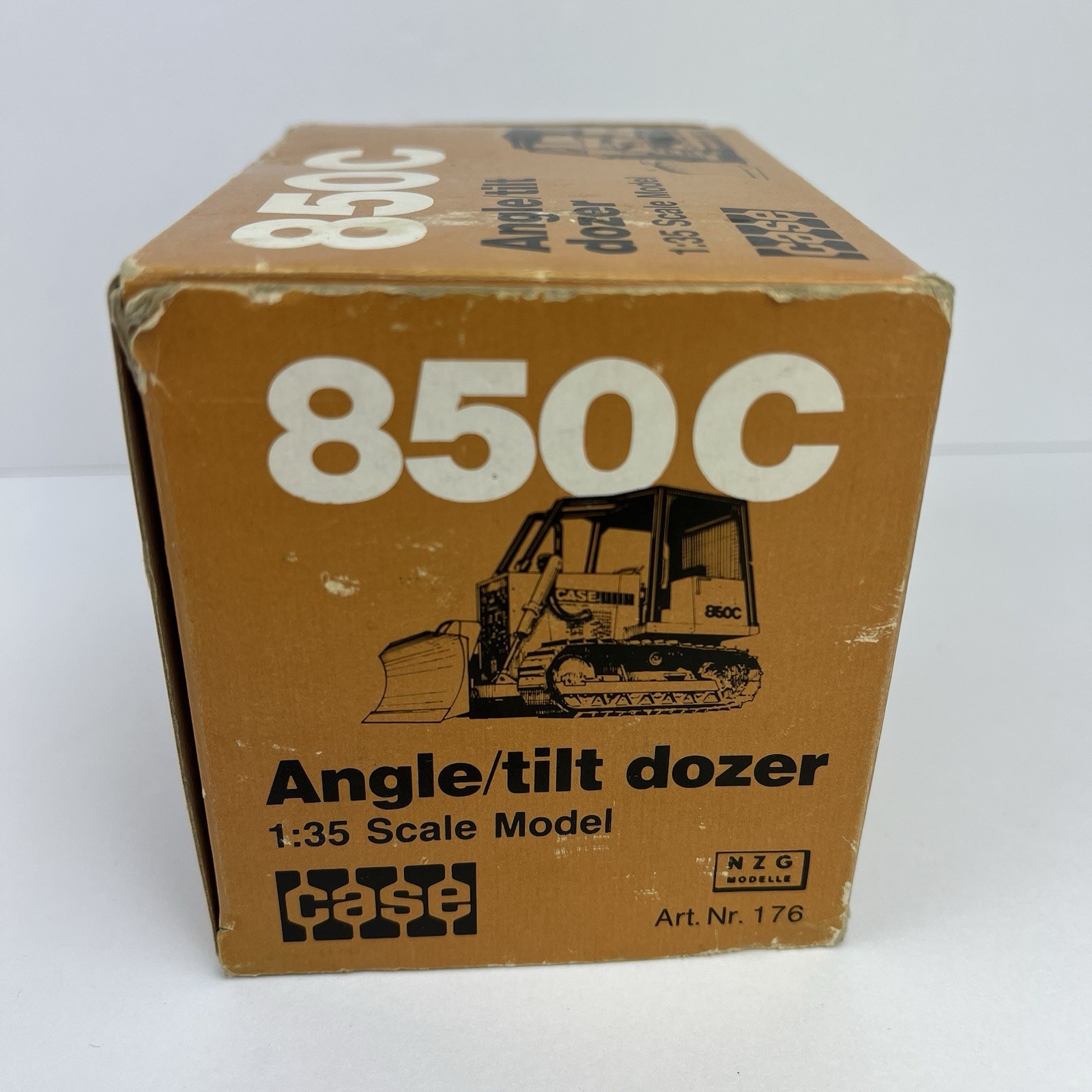Case 850C Angle Tilt Dozer Crawler Diecast 1:35 NZG #176 Germany w/ Box Manual