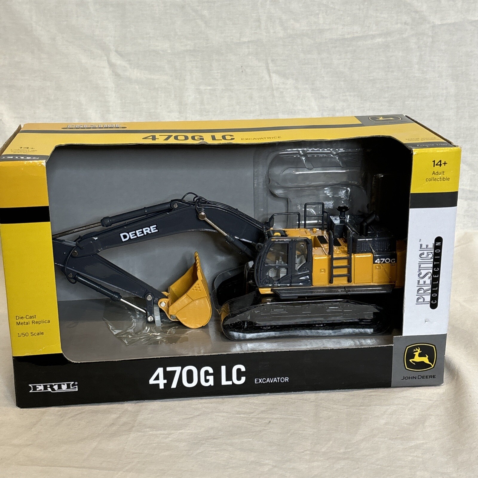 John Deere 470G LC Excavator – ERTL Prestige 1:50 Scale Diecast Model #45335 NEW