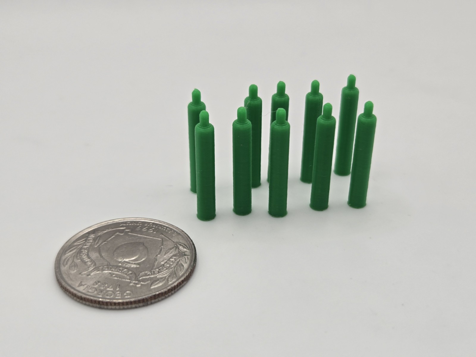 1/64 Scale Oxygen Welding Gas Tanks in Green *10 Pack*