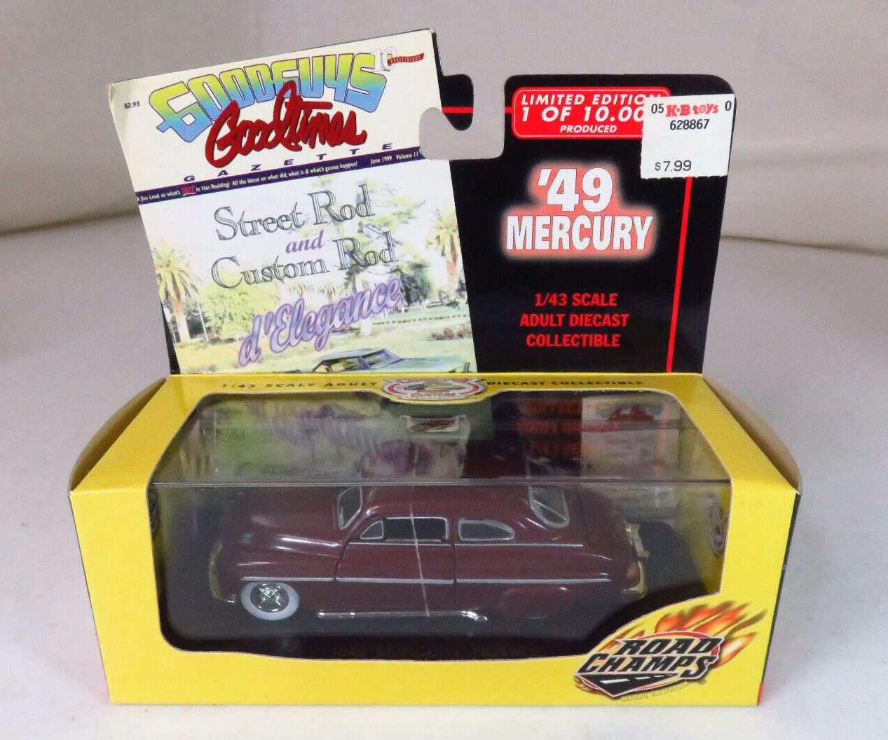 Road Champs 1:43 Scale ’49 Mercury Good Guys ROD & CUSTOM ASSC. LTD 1 Of 10,000
