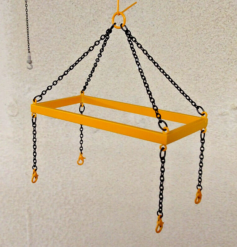 All Metal Crane Lifting Frame Set w/Straps In Authentic Liebherr Yellow 1/50th