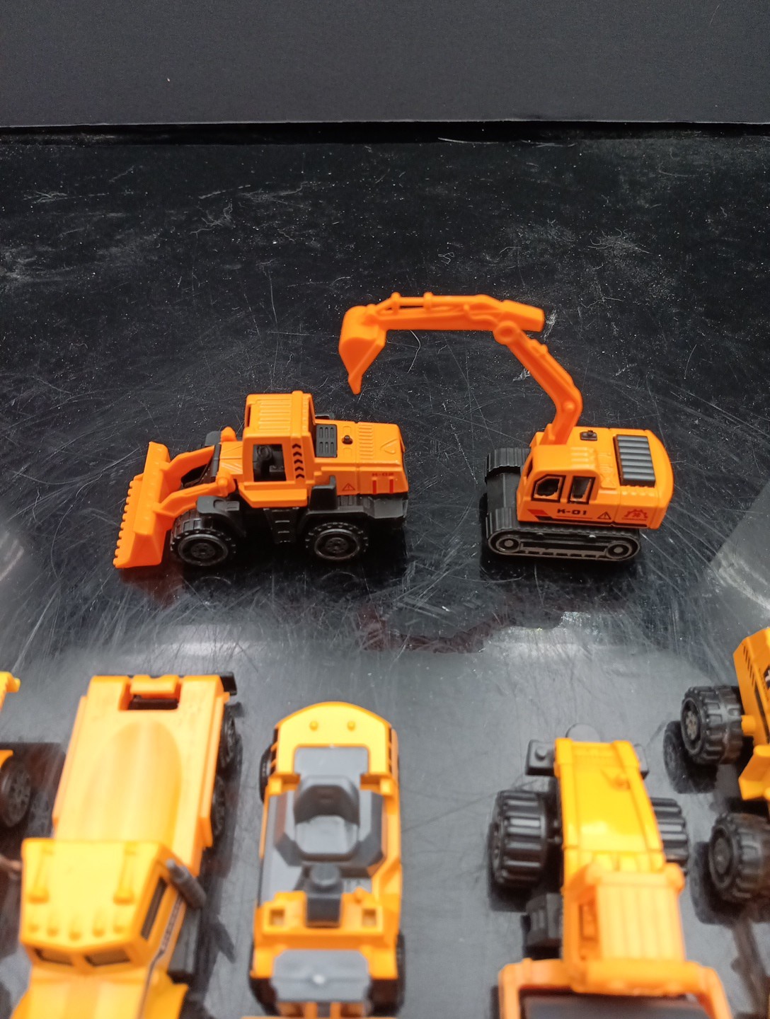 Lot Of 7 Various Metal Kids Toy Construction Vehicles Free Shipping! T2642