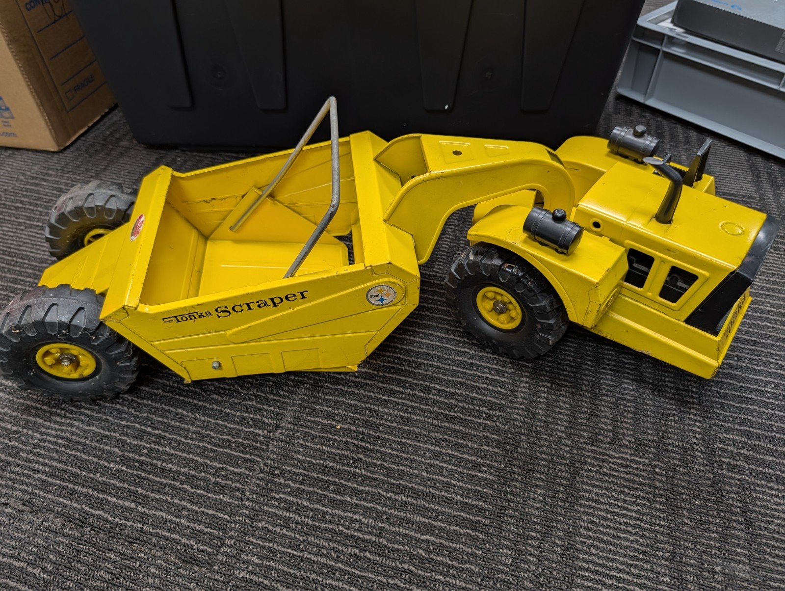 Original – VINTAGE TONKA TRUCK MIGHTY SCRAPER CONSTRUCTION EQUIPMENT ROAD GRADER