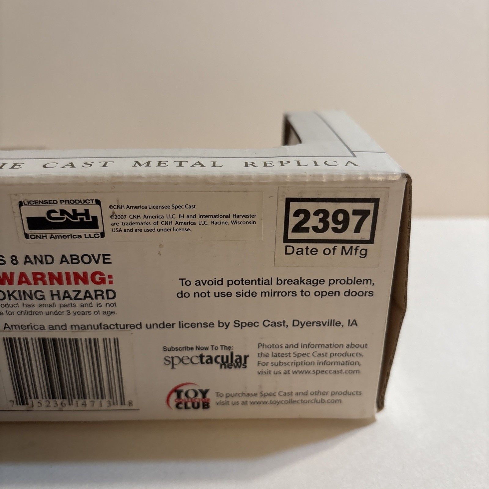Spec Cast SpecCast SC38005 1:50 White WC Truck Volvo Dump Truck 2007 Die Cast