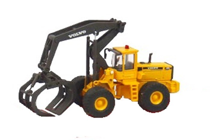Cararama 185 Volvo L180C Timber Grapple – HO Scale 1/87 Die-cast MIB
