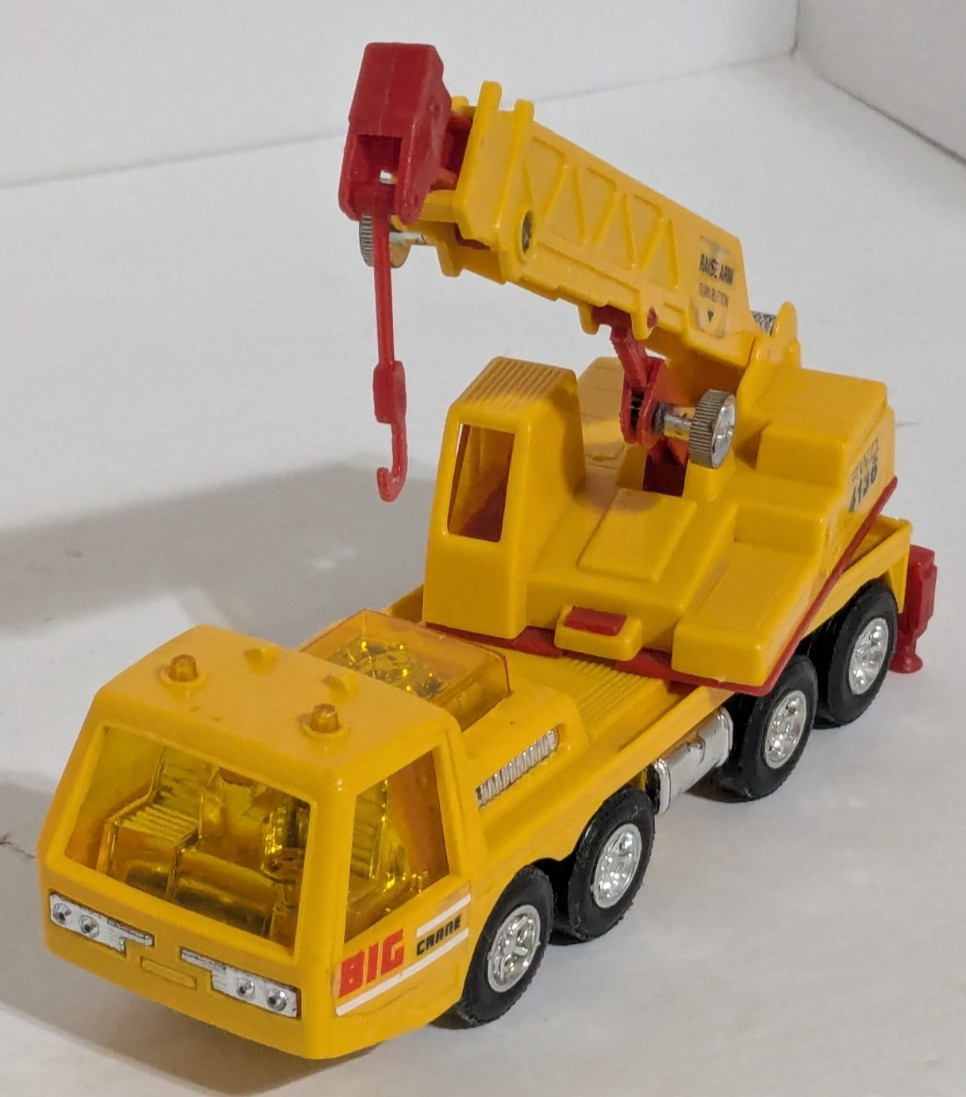 Vintage Toy Crane Truck. “Big Crane” “P.W.D 4136” Made in Hong Kong