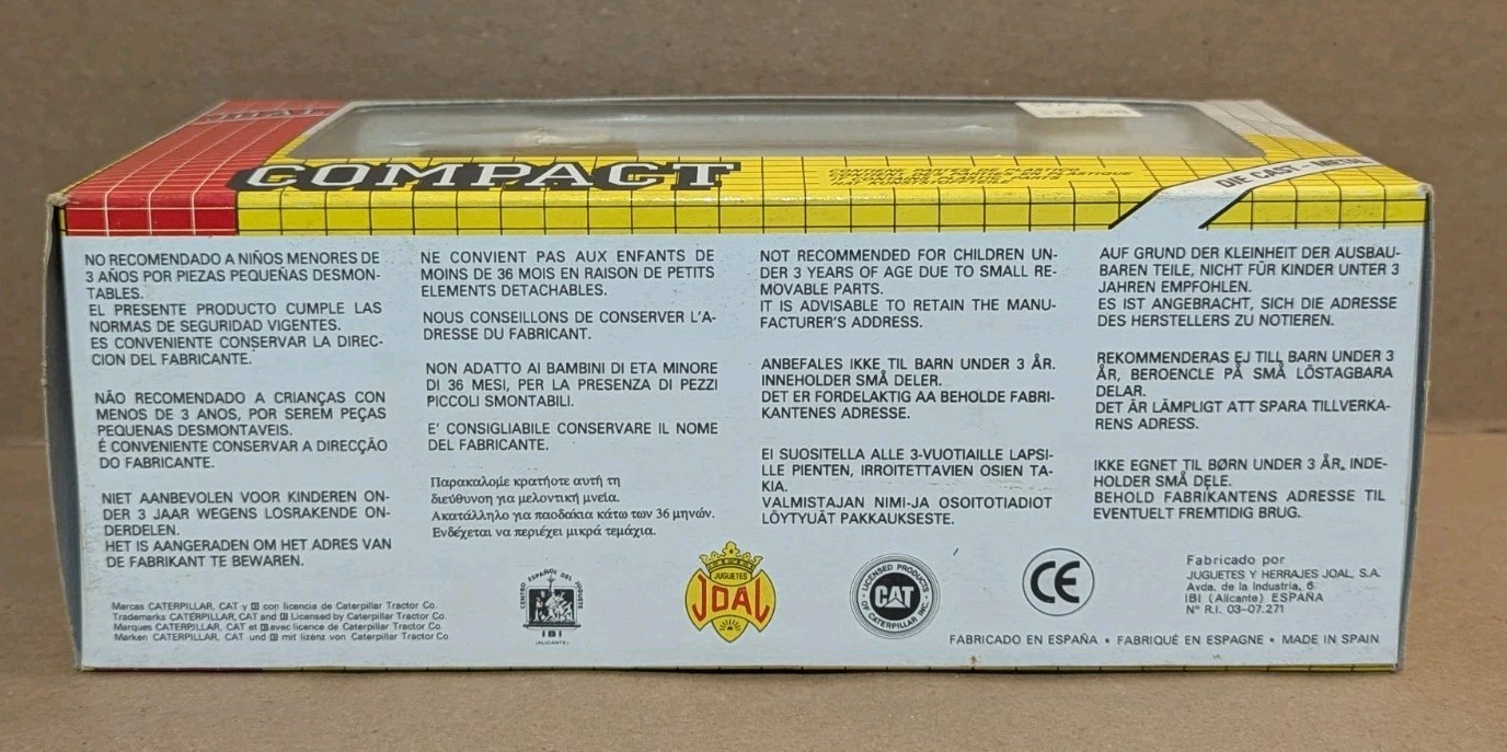 Joal Compact Caterpillar CAT 773-B Dumper Truck 1:70 Diecast NIB Made in Spain