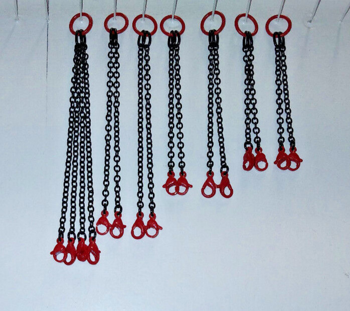 Crane Lifting Sling Chain Set. In Authentic Mammoet Red. 1/50th, 1/48th
