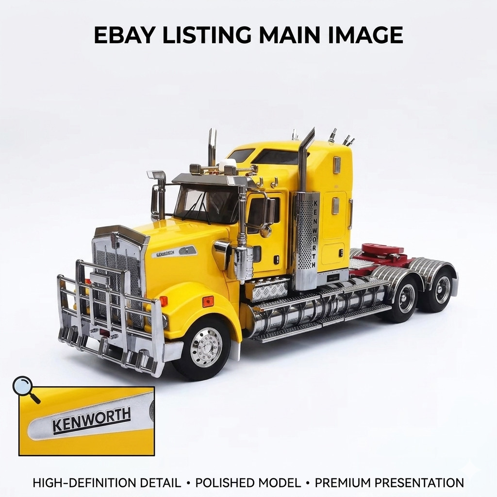 Kenworth T909 Prime Mover Truck Chrome Yellow Drake 1:50 Diecast Model New BNIB