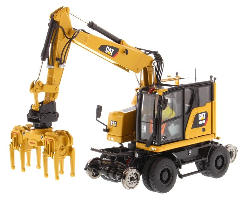 1:50 DM M323F Railroad Wheeled Excavator Construction Machine Diecast Model