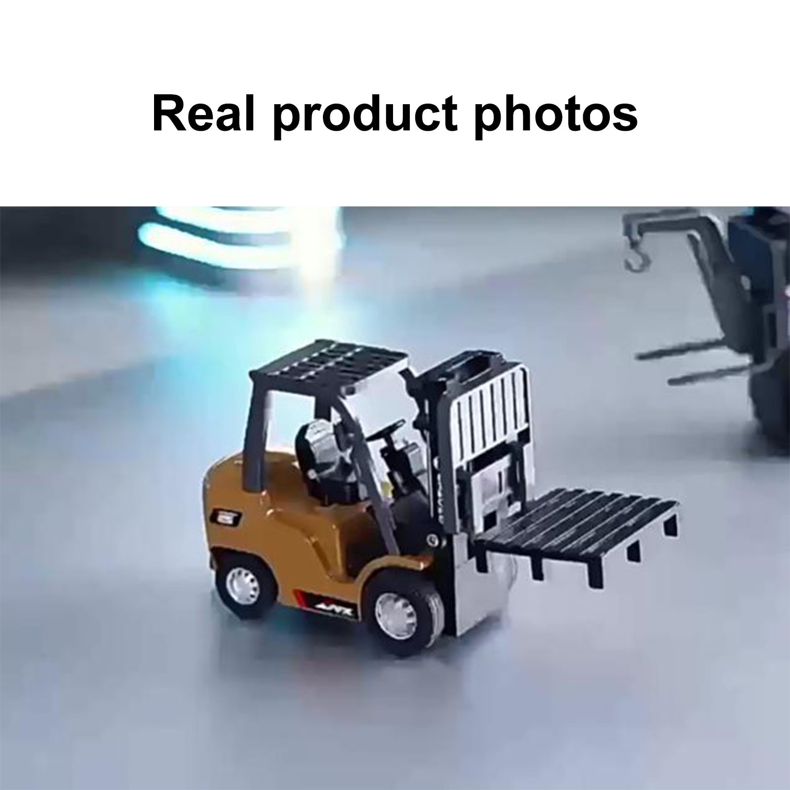 1/64 RC Forklift Toy, 7CH 2 Mode Mini Remote Control Forklift Truck, 2 in 1 Lift