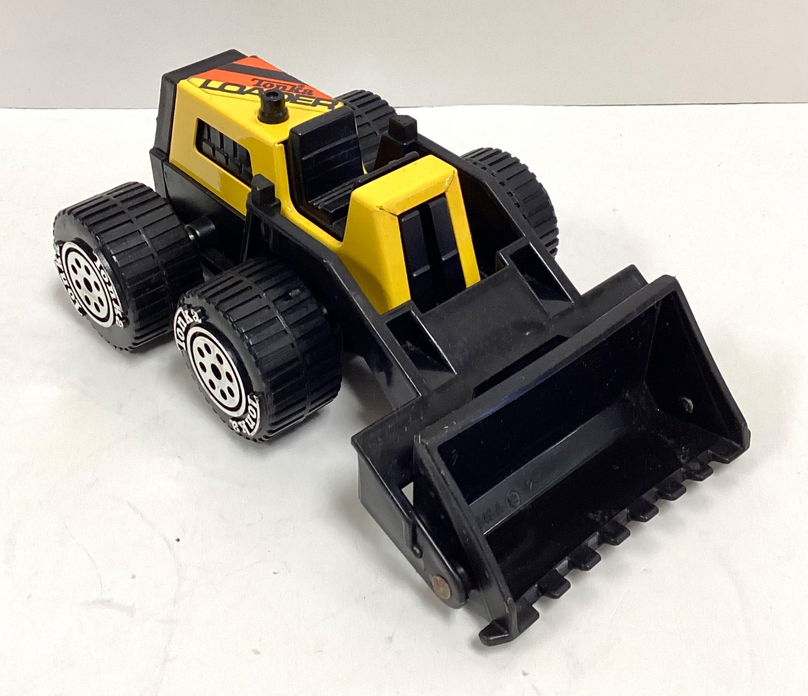 Lot of 4 Die-Cast Yellow TONKA Construction Toys, Loader, Dozer, etc. VTG