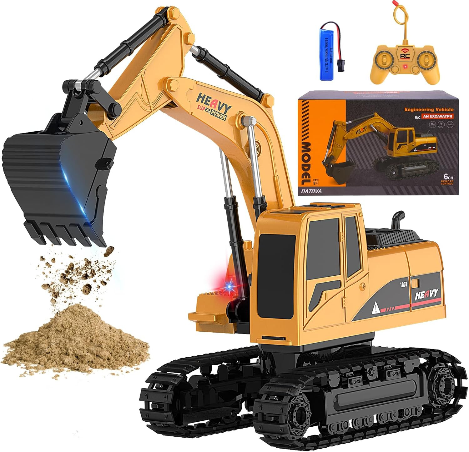 Construction Excavator – Toy Engineering Digger Truck, Remote Control Rechargabl