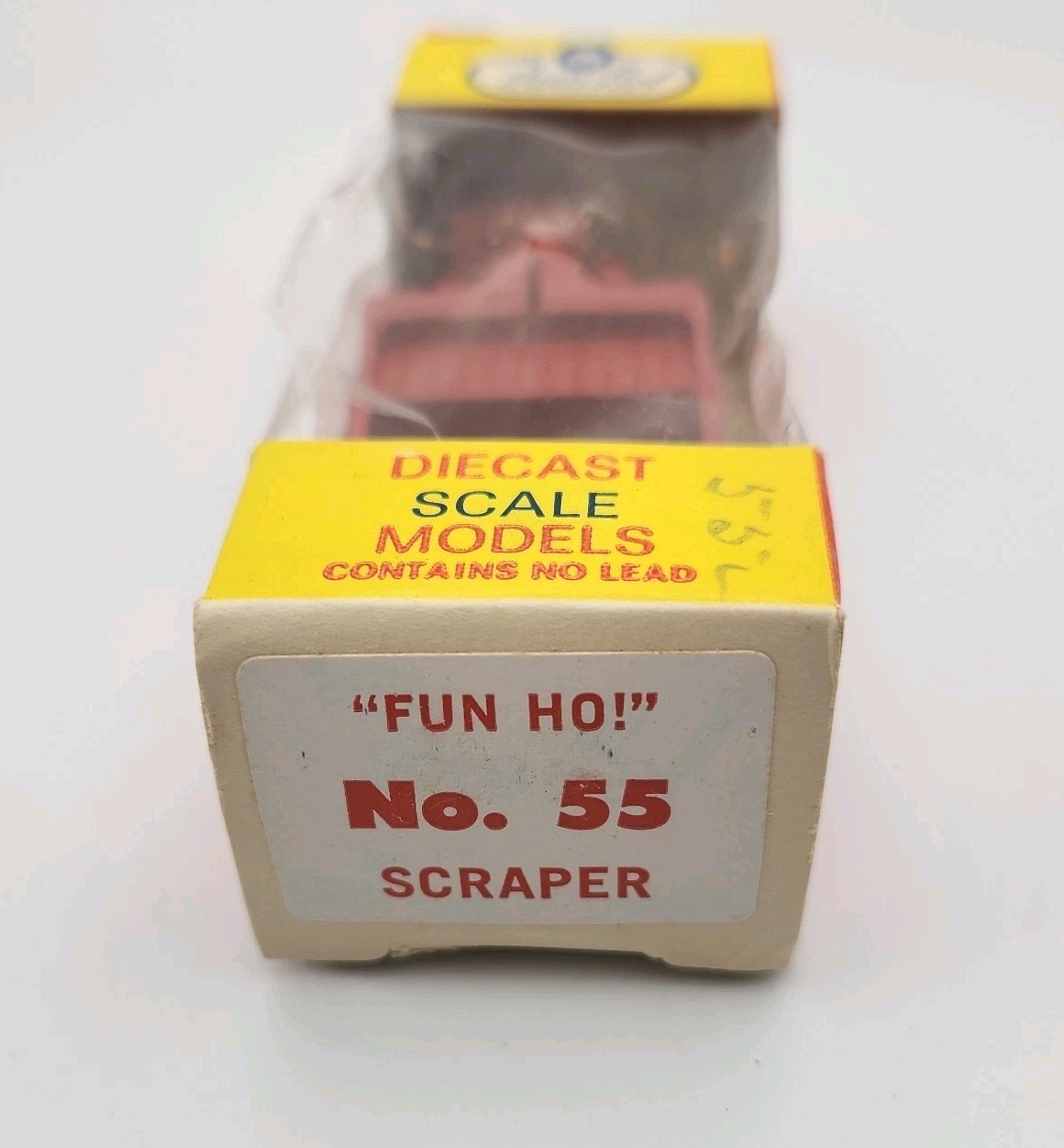 Rare Vintage Fun Ho! Metal Diecast No 55 Red Scraper new in box New Zealand
