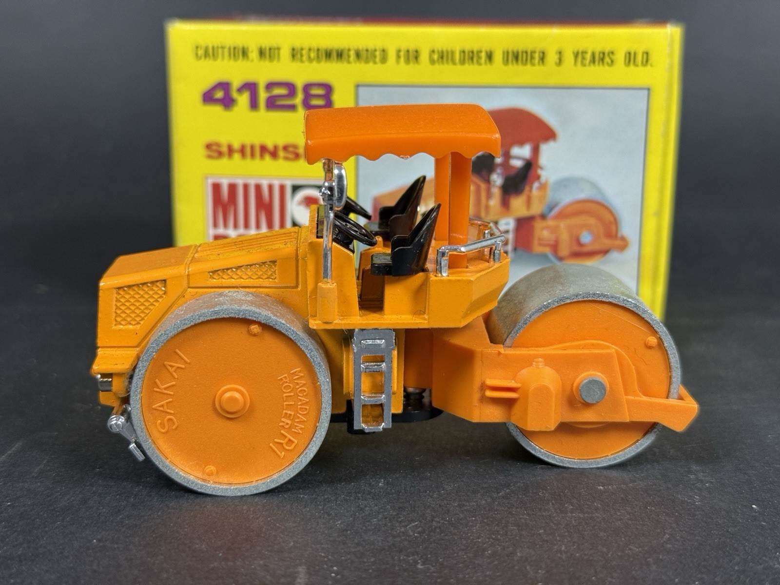 Vintage Shinsei Mini Power Sakai Macadam Toy Roller R1 4128 W/ Original Box