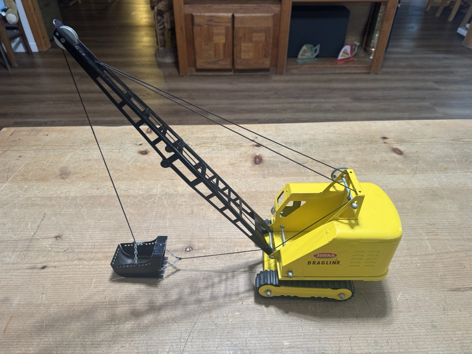NICE Vintage 1960’s Steel Tonka Drag Line Crane Made In USA #514