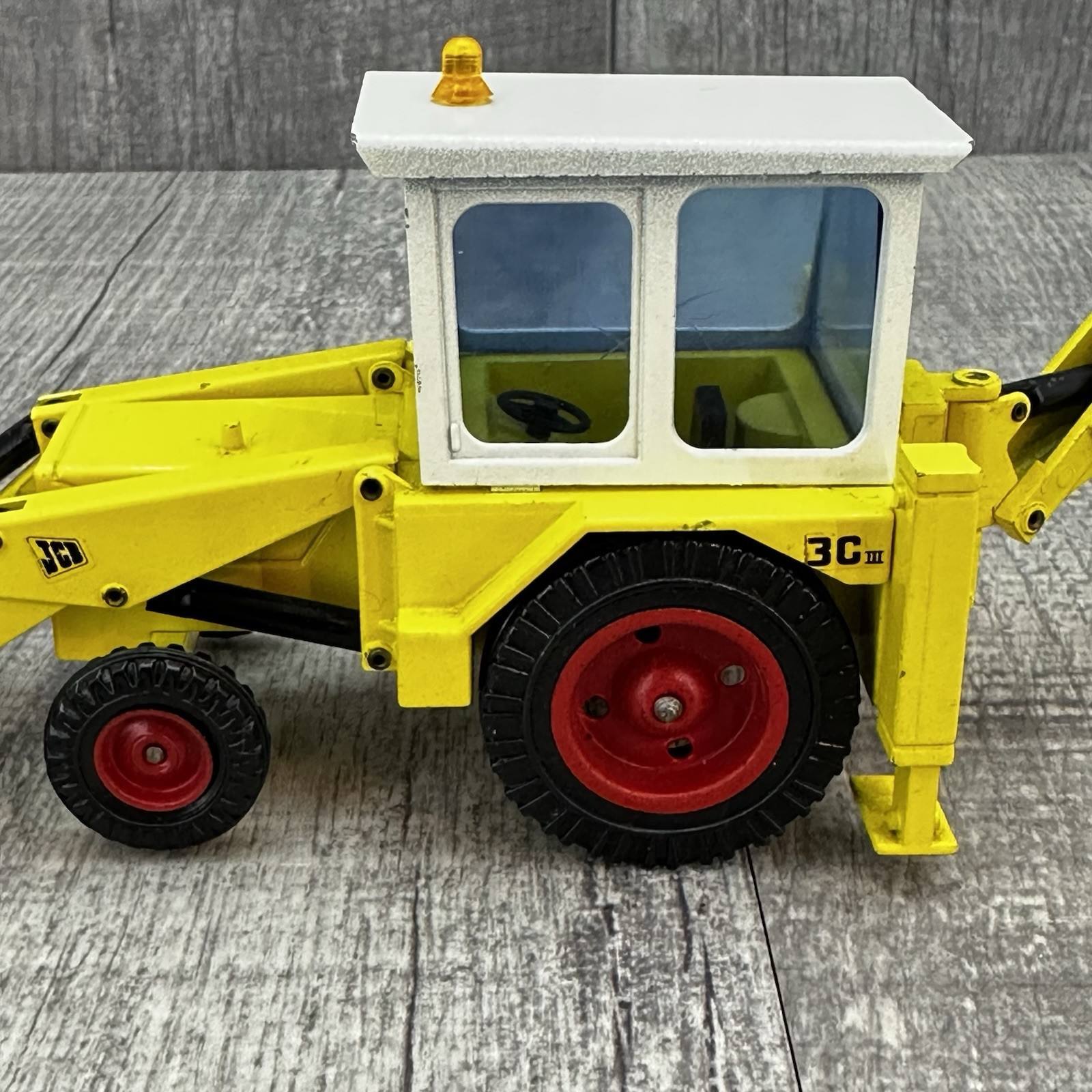NZG JCB 3C III Backhoe Loader No 150 Diecast Model West Germany VTG 1:50 Scale