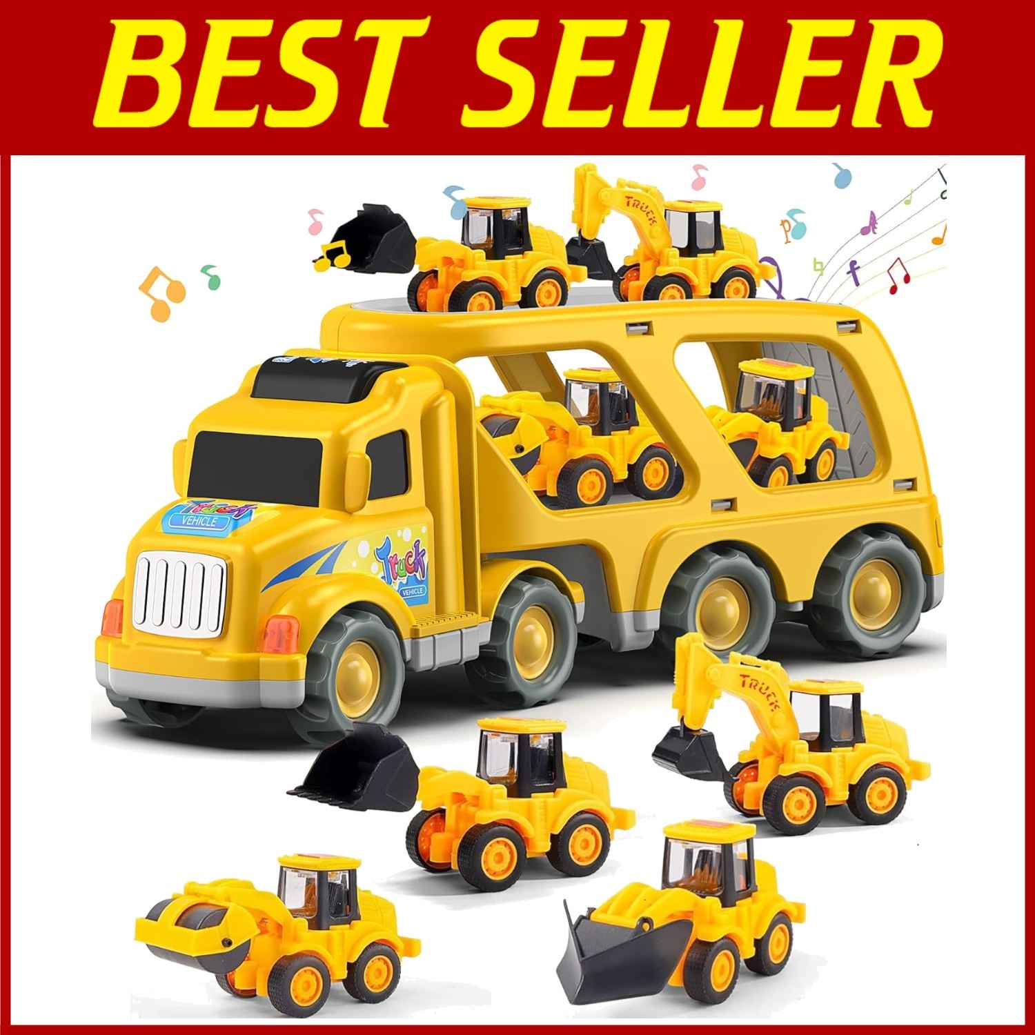 Carrier Transport Truck Toy for Ages 3-6, Boys & Girls