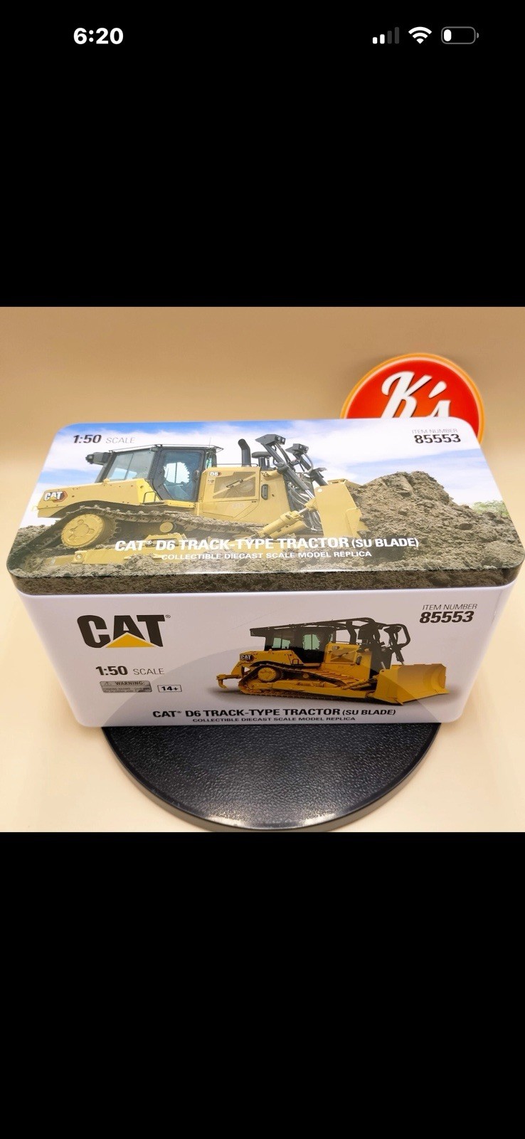 Diecast Masters CAT D6 Tractor Dozer Diecast Model 1:50 Yellow