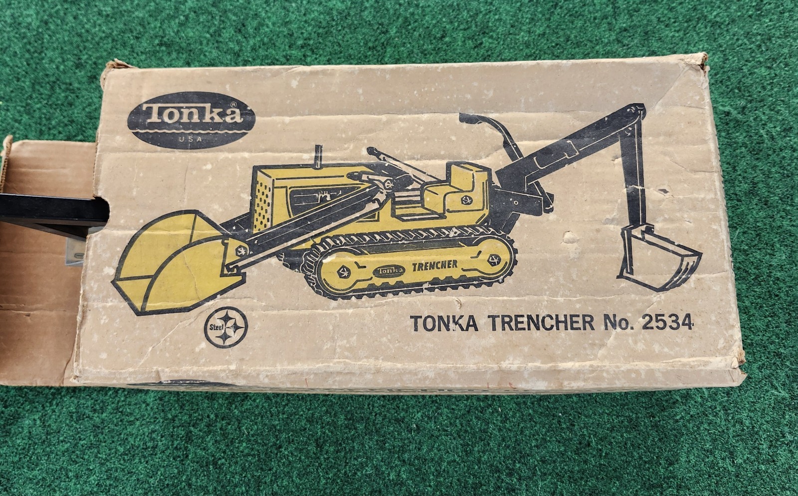 VINTAGE 1969 TONKA NO. 2534 TRENCHER DIECAST CONSTRUCTION TOY IN BOX GREAT SHAPE
