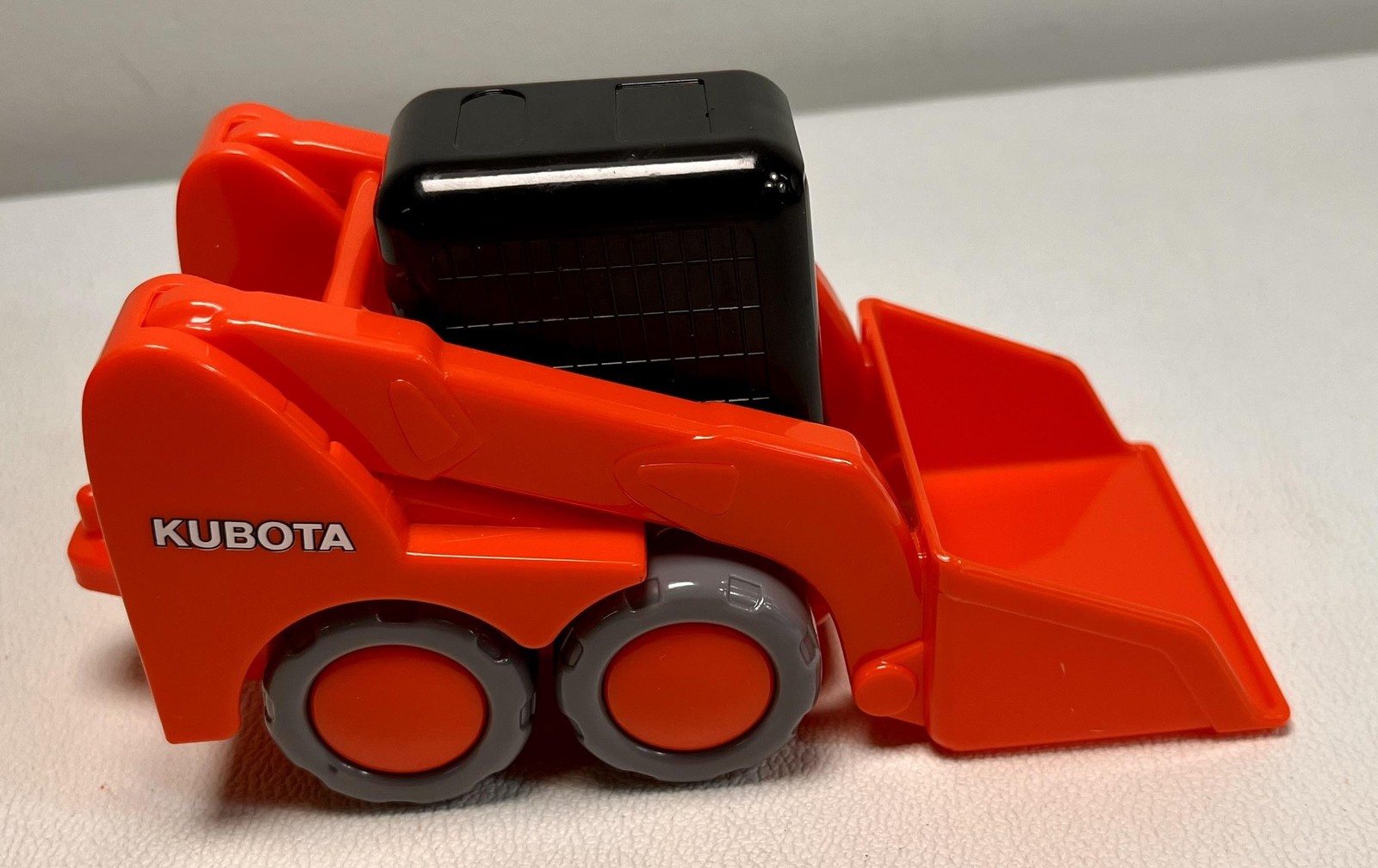 Kubota Skid Steer Loader Toy Orange Black Gray Wheels Kids Construction Vehicle