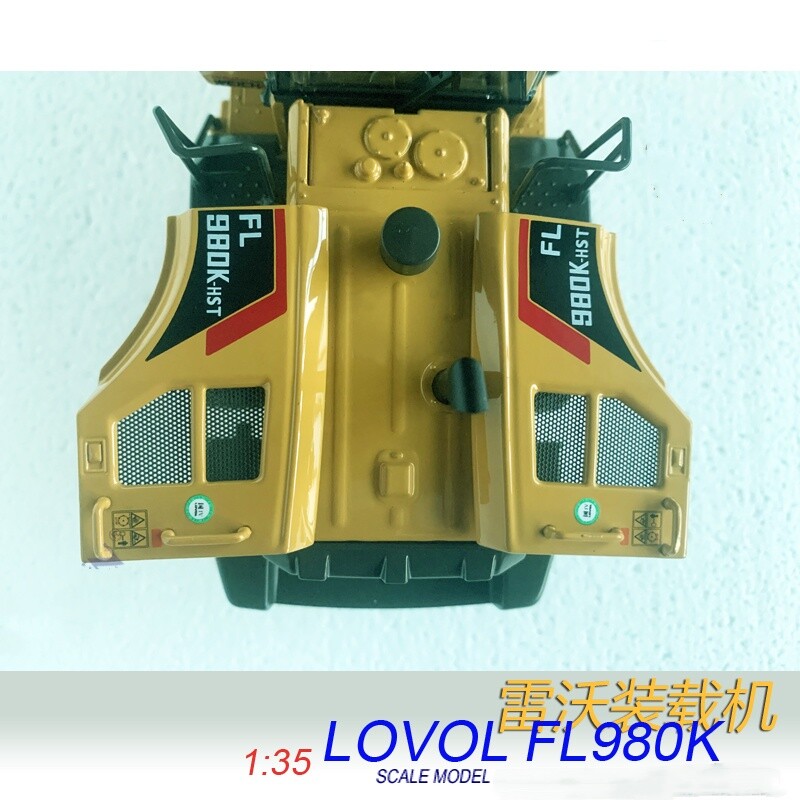 1:35 28CM LOVOL FL980K Dozer Loader Construction Equipment Machine Diecast Model