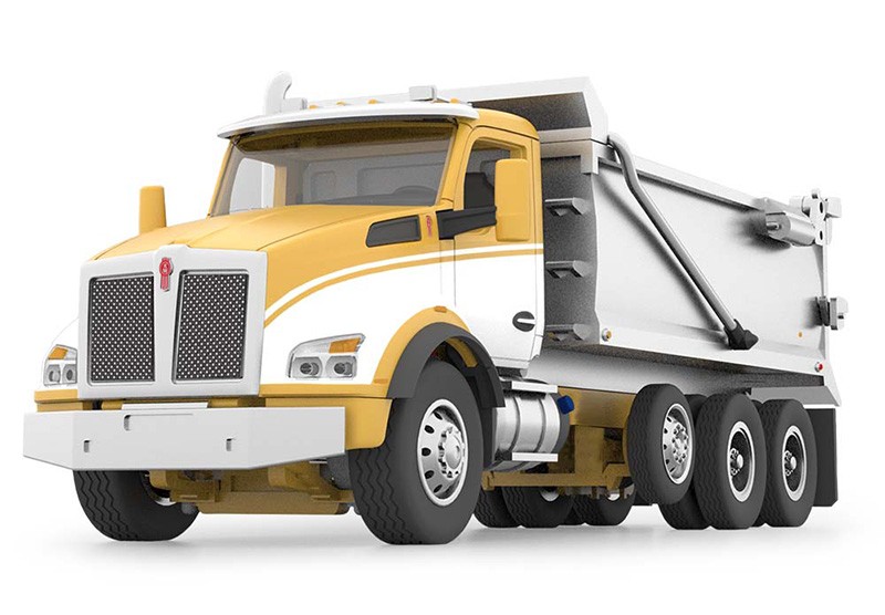 Die Cast Promotions 60-1416 1:64 Kenworth T880 Yellow & White Rogue Dump Truck