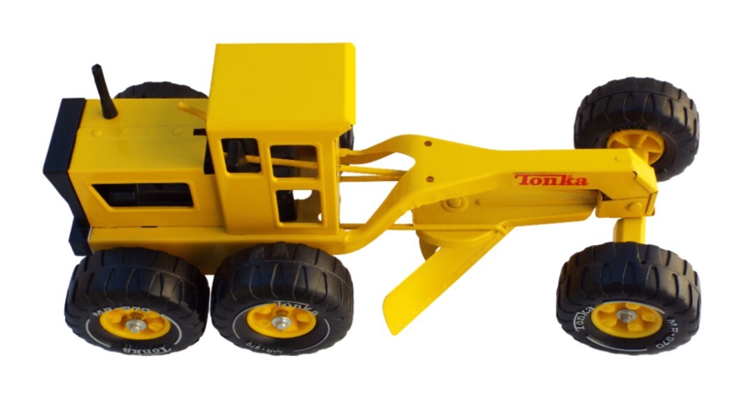 Tonka Grader Yellow Tough Steel Non Toxic Paint Steerable Front Wheels #2510 NIB