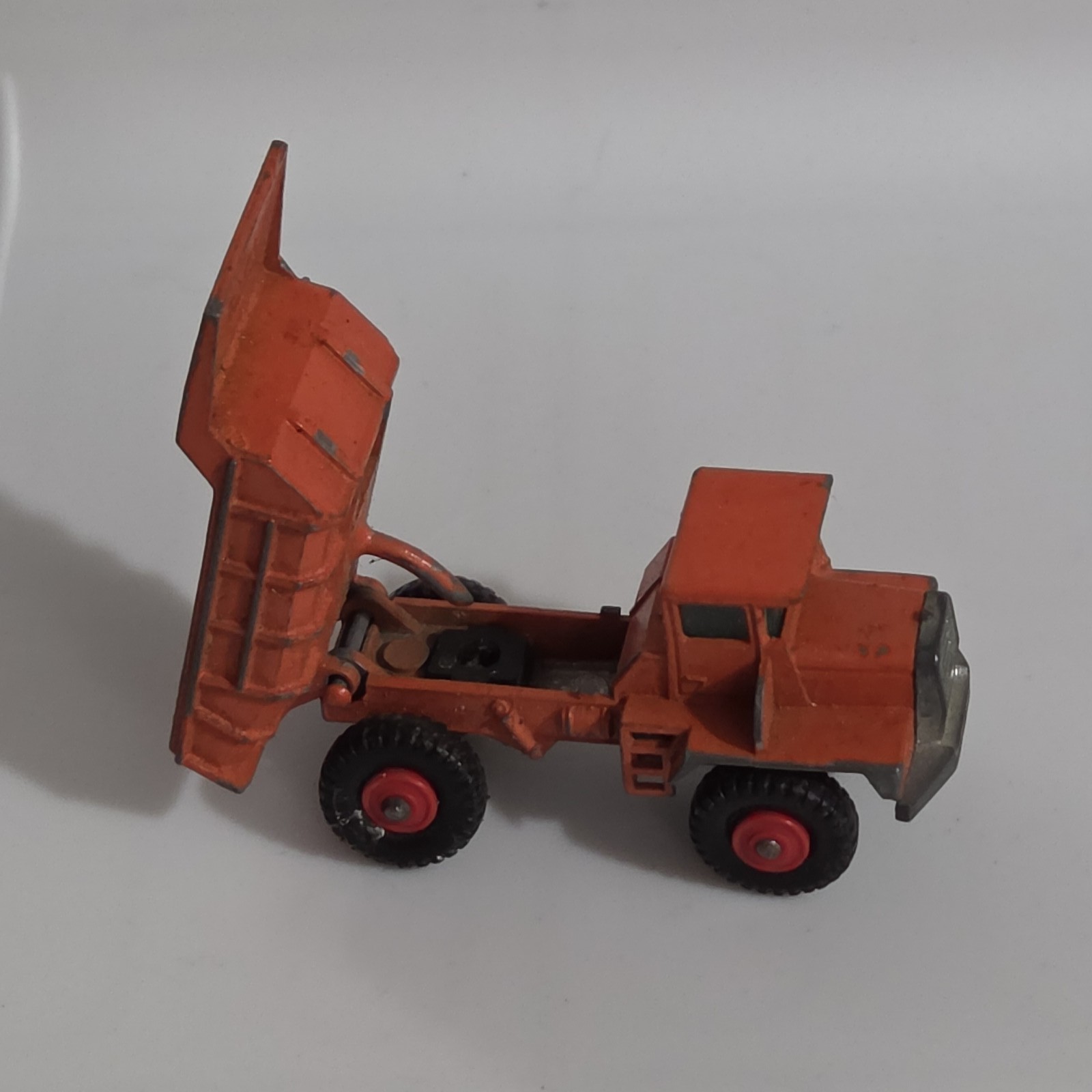 Vintage Matchbox Lesney No. 28 Mack Dump Truck Orange Diecast England 1960s