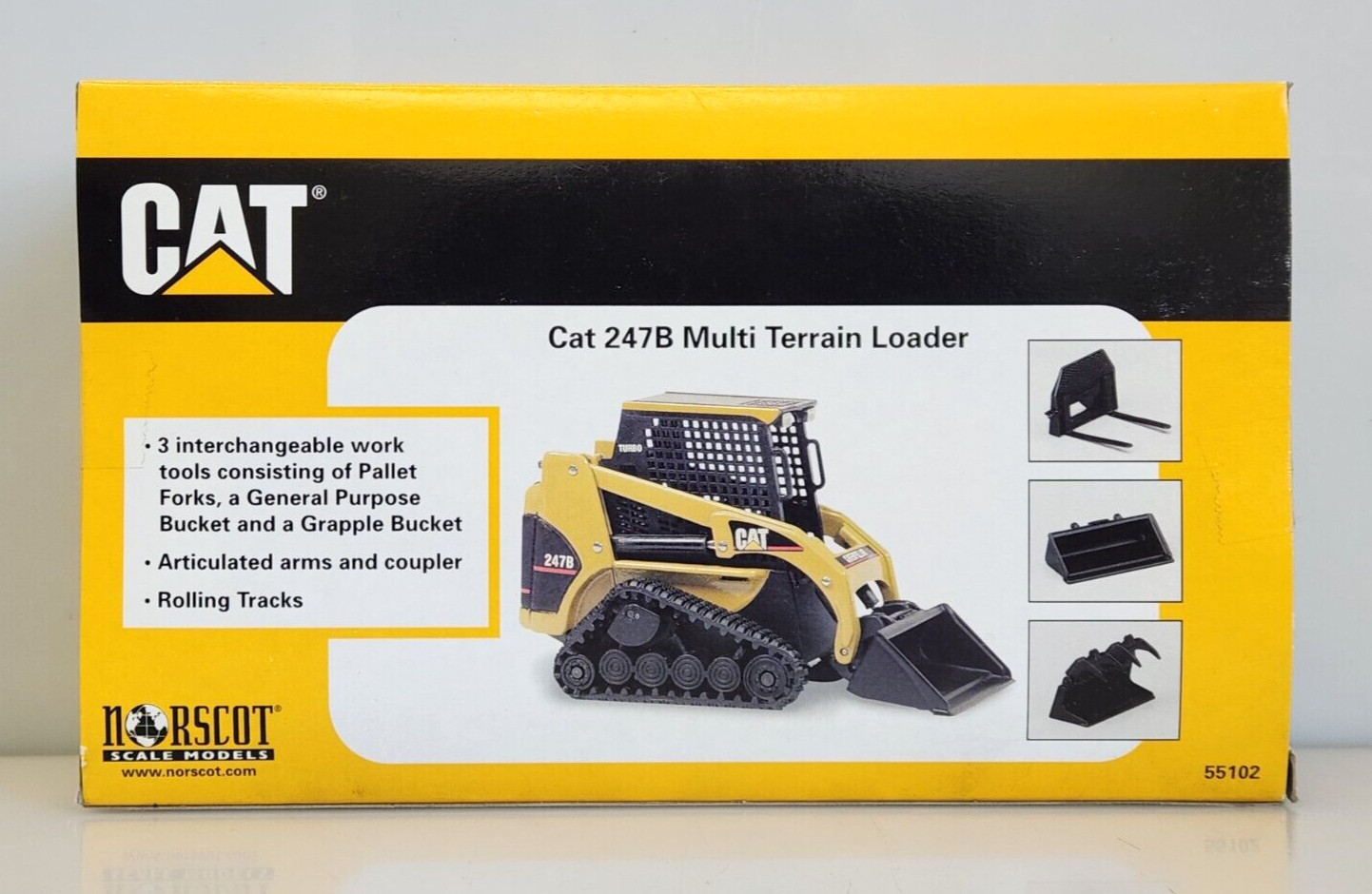 Norscot CAT 247B Multi-Terrain Loader Skid Steer 1/32 Die-Cast Scale Model 55102