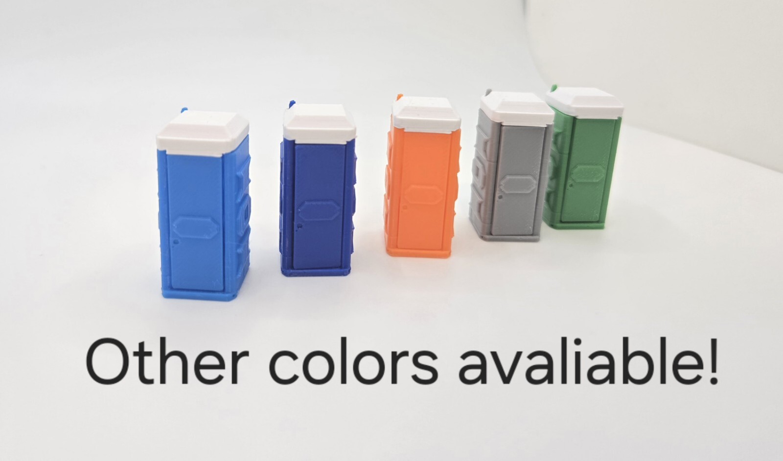 *2 pack* 1:64 scale porta-potty diorama accessory green with white top *2 pack*