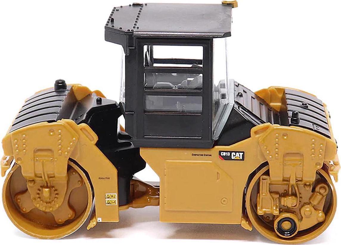 CAT Caterpillar CB-13 Tandem Vibratory Roller with Cab Yellow and Black 1/64 by