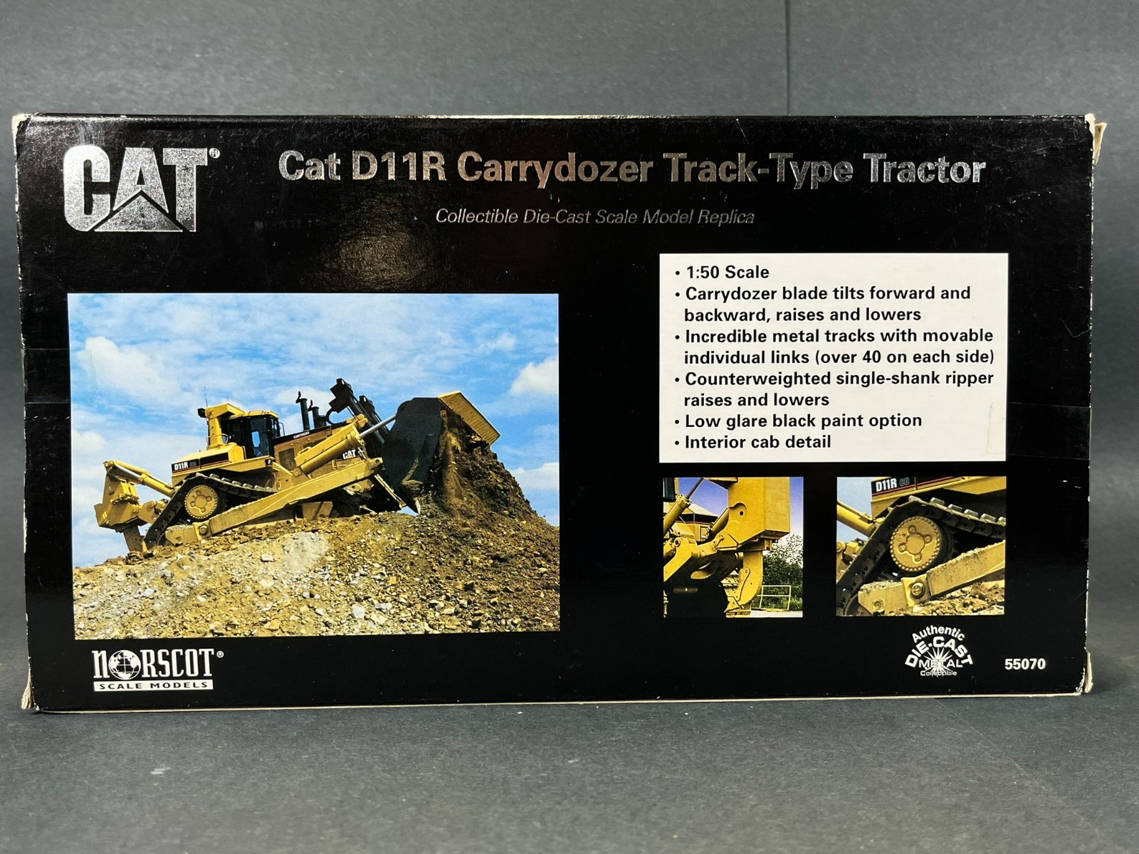 Norscot CAT D11R Carrydozer Track Tractor 1:50 #55070 Metal Tracks Ripper NIB