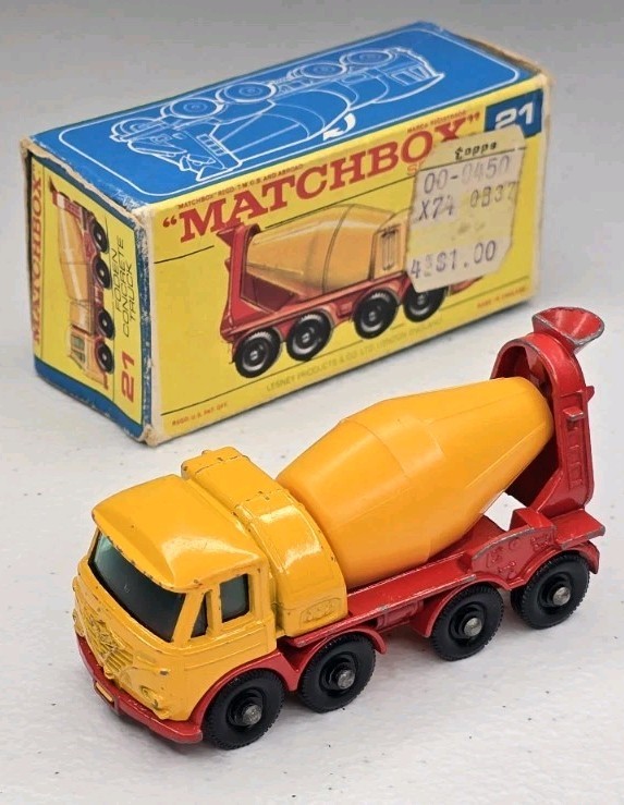 Matchbox Lesney #21 Foden Concrete Truck W/ Original Box Vintage England