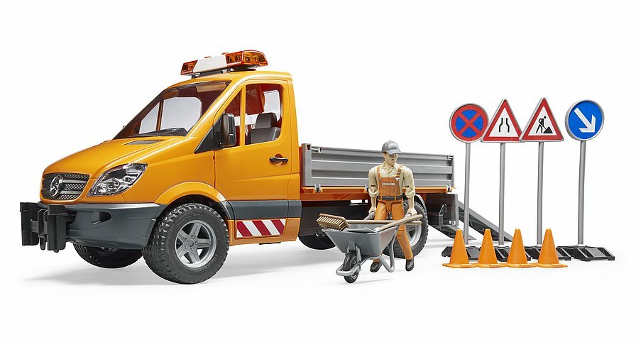 MB Sprinter Road Service Vehicle w/ Worker+extra Bruder Toy Car Model 1/16 1:16