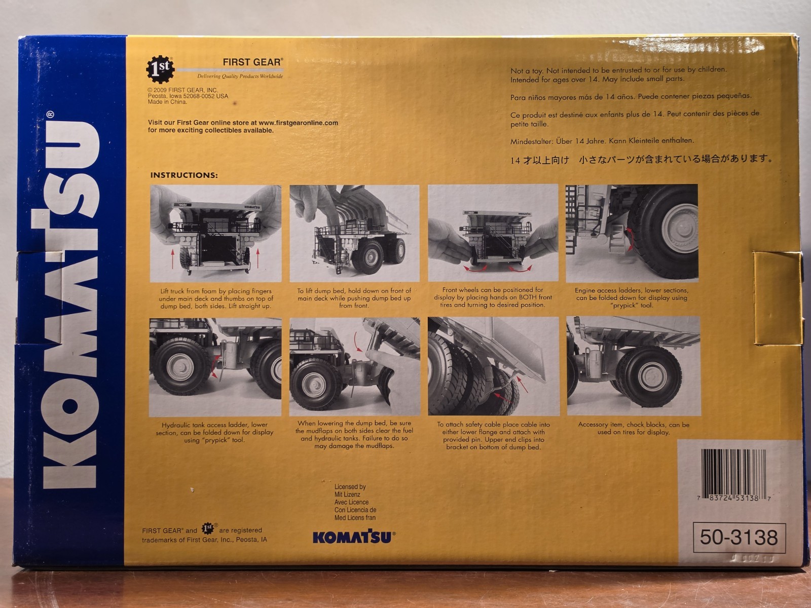 NEW MINT IN BOX! First Gear Komatsu 960E Mining Dump Truck 1:50 Scale YELLOW