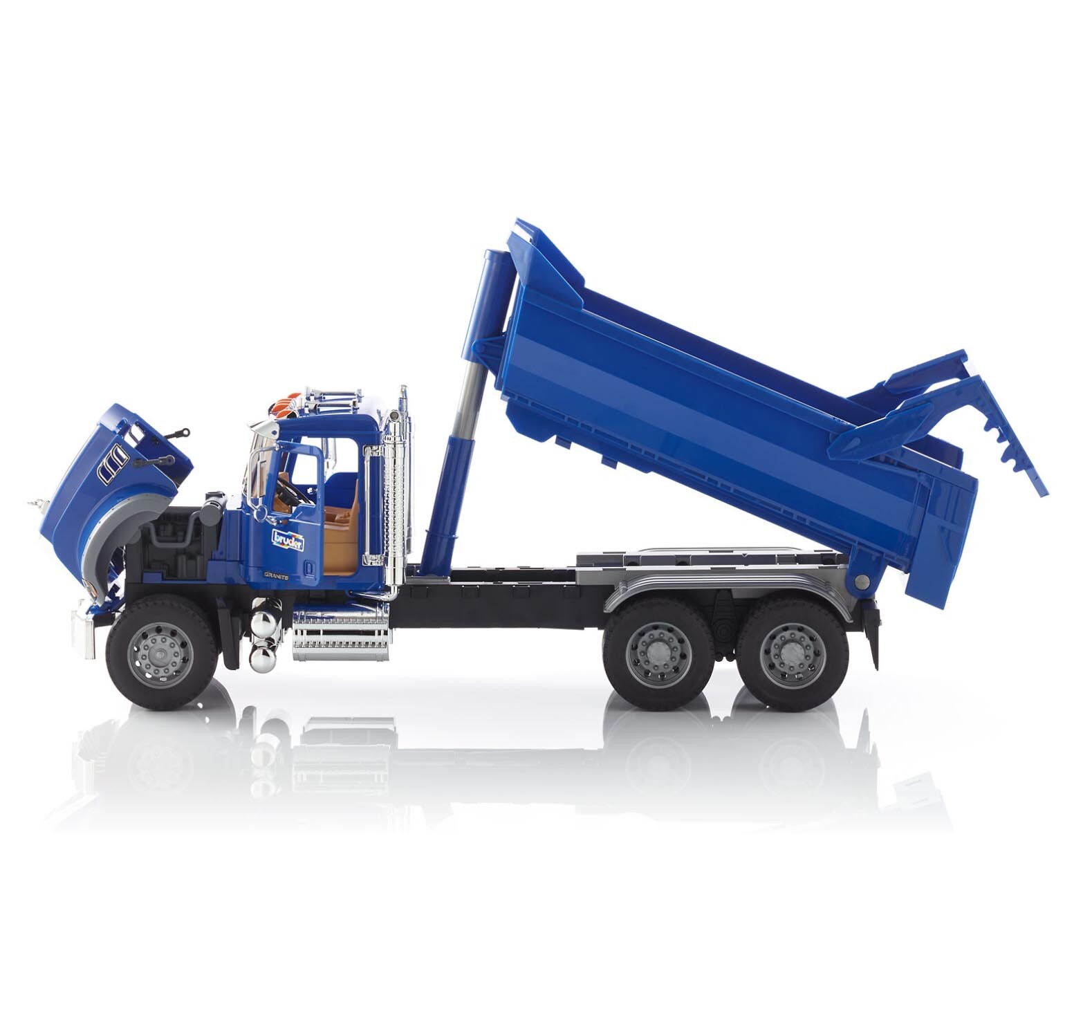 BRUDER MACK GRANITE HALF-PIPE DUMP TRUCK 02823