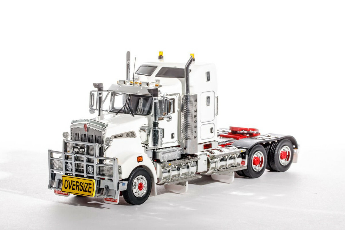 Kenworth T909 Prime Mover Truck – White/Red Drake 1:50 Scale Model #Z01365B New