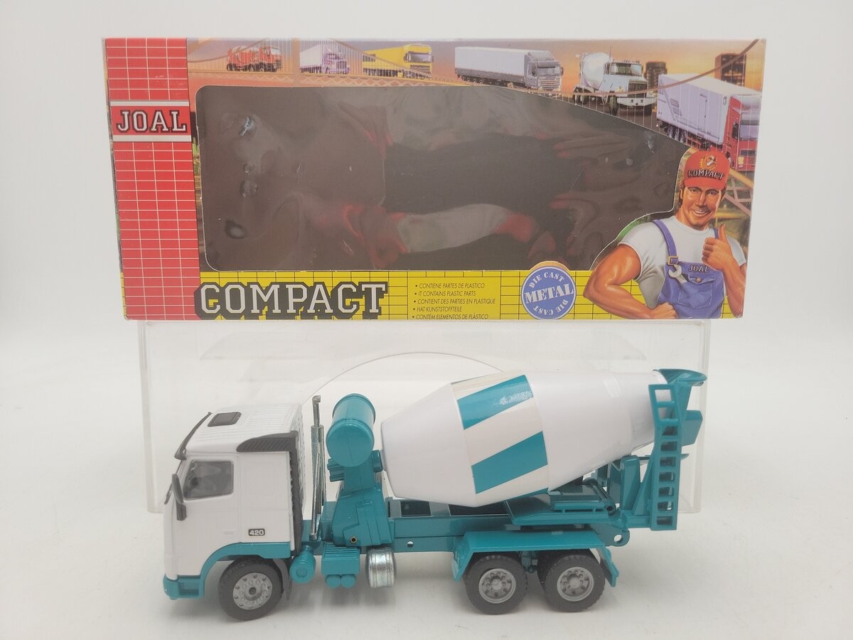 Joal 336 1:50 Scale White & Green Volvo FH12-420 Die-Cast Cement Mixer EX/Box